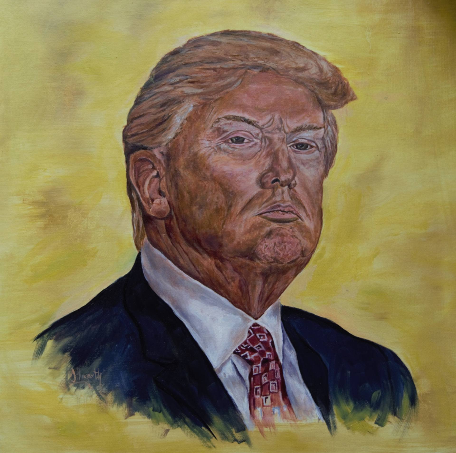 1920x1908 Saatchi Art President Donald J Trump Painting By Stephen Hogarth - President Trump Painting