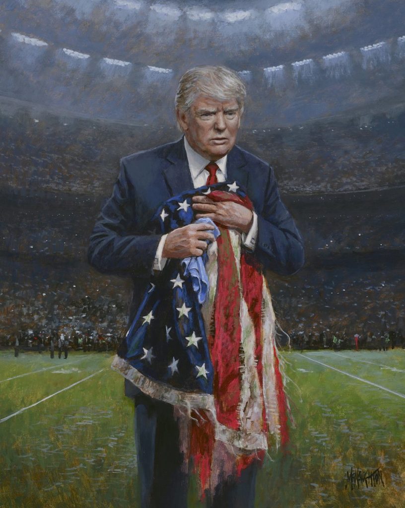 816x1024 Sean Hannity Asked The Left To Weigh In On A Cheesy Donald Trump - President Trump Painting