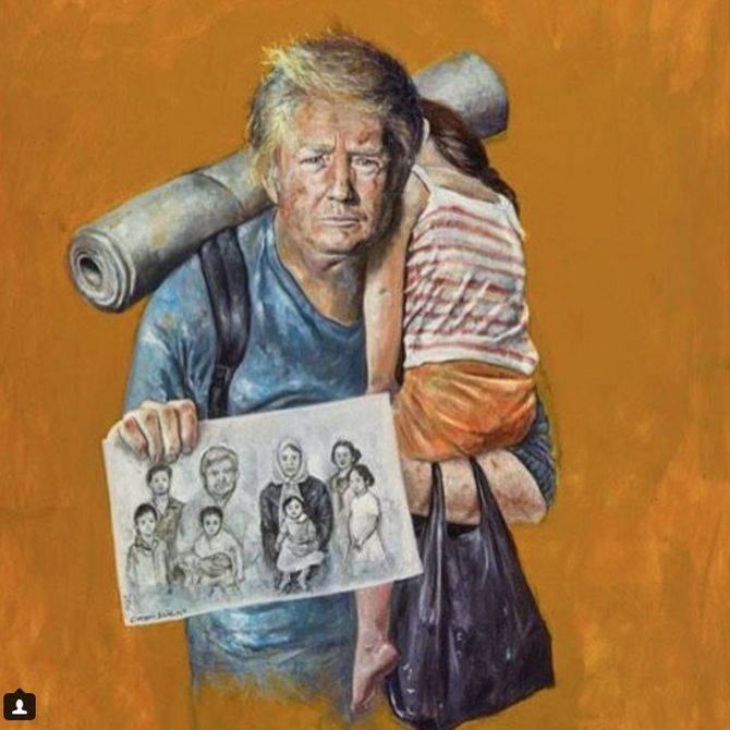 670x670 When Us President Trump Was - President Trump Painting