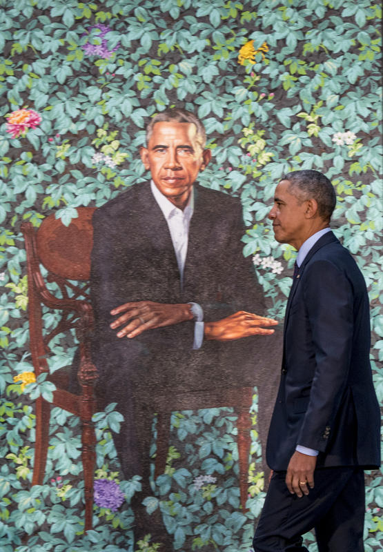 555x800 Picture This Obama Portraits Unveiled Boston Herald - Presidential Painting