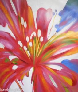 254x300 Oil Painting Canvas Modern Wall Art Pretty Flower Close Up Large - Pretty Flower Painting