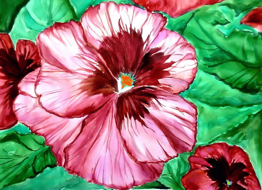 900x654 Pretty In Pink Painting By Karen Conine - Pretty Flower Painting