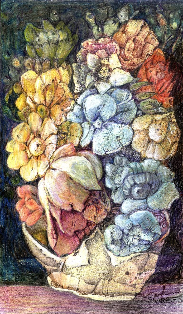 770x1317 Saatchi Art Pretty Flowers Painting By Skarlett Pancheva - Pretty Flower Painting