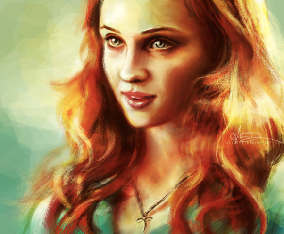 585x482 Most Creative Digital Paintings Free Amp Premium Templates - Pretty Girl Painting