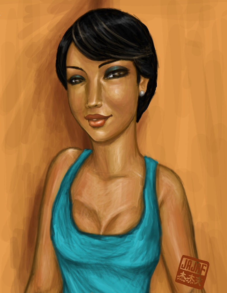 786x1017 Pretty Girl Painting By Darkjet9 - Pretty Girl Painting