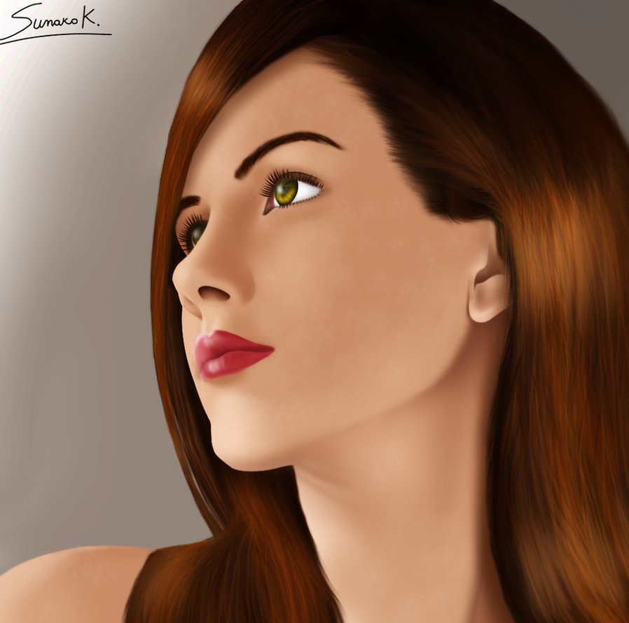 898x890 Pretty Girl By Azrx004 - Pretty Girl Painting