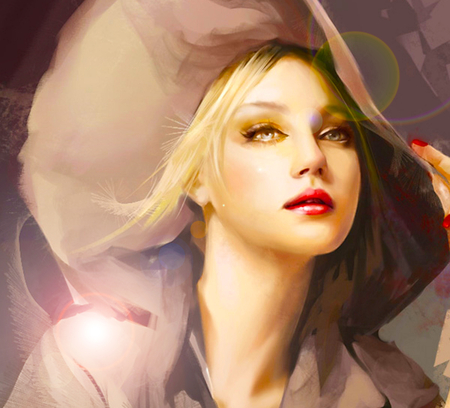 450x408 Pretty Woman Portrait - Pretty Woman Painting