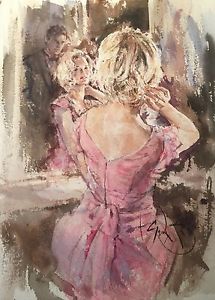 215x300 Rare Original Gordon King The Young Pretender Blond Girl Pretty - Pretty Woman Painting