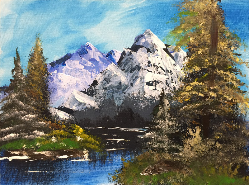 800x594 Paint Class Bob Ross Tribute Speckled Feather Mercantile - Price Of A Bob Ross Painting