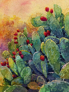 225x300 Prickly Pear Paintings Fine Art America - Prickly Pear Cactus Painting