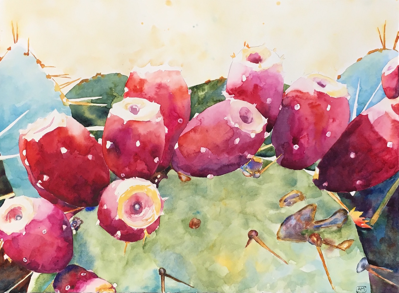 1363x1000 Juicy Prickly Pear - Prickly Pear Painting