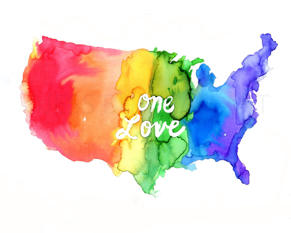 1000x800 One Love Pride Painting - Pride Painting