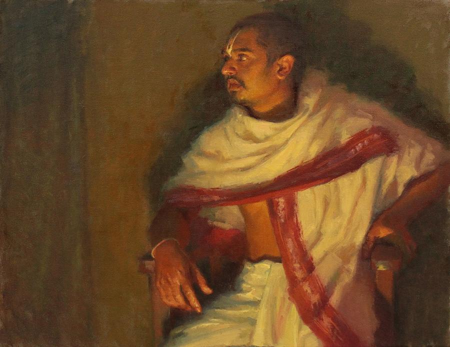 900x694 Priest Painting By Snehal Page - Priest Painting