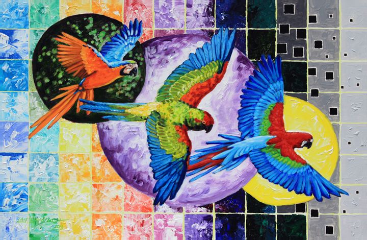 720x470 Primary Colors In Flight - Primary Colors Painting