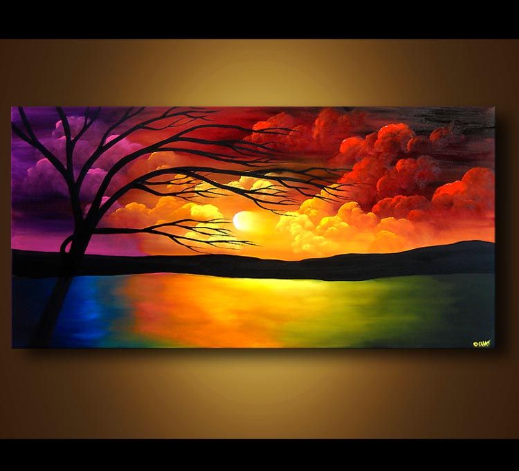 750x681 Original Abstract Art Painting By Osnat Tzadok - Primary Painting