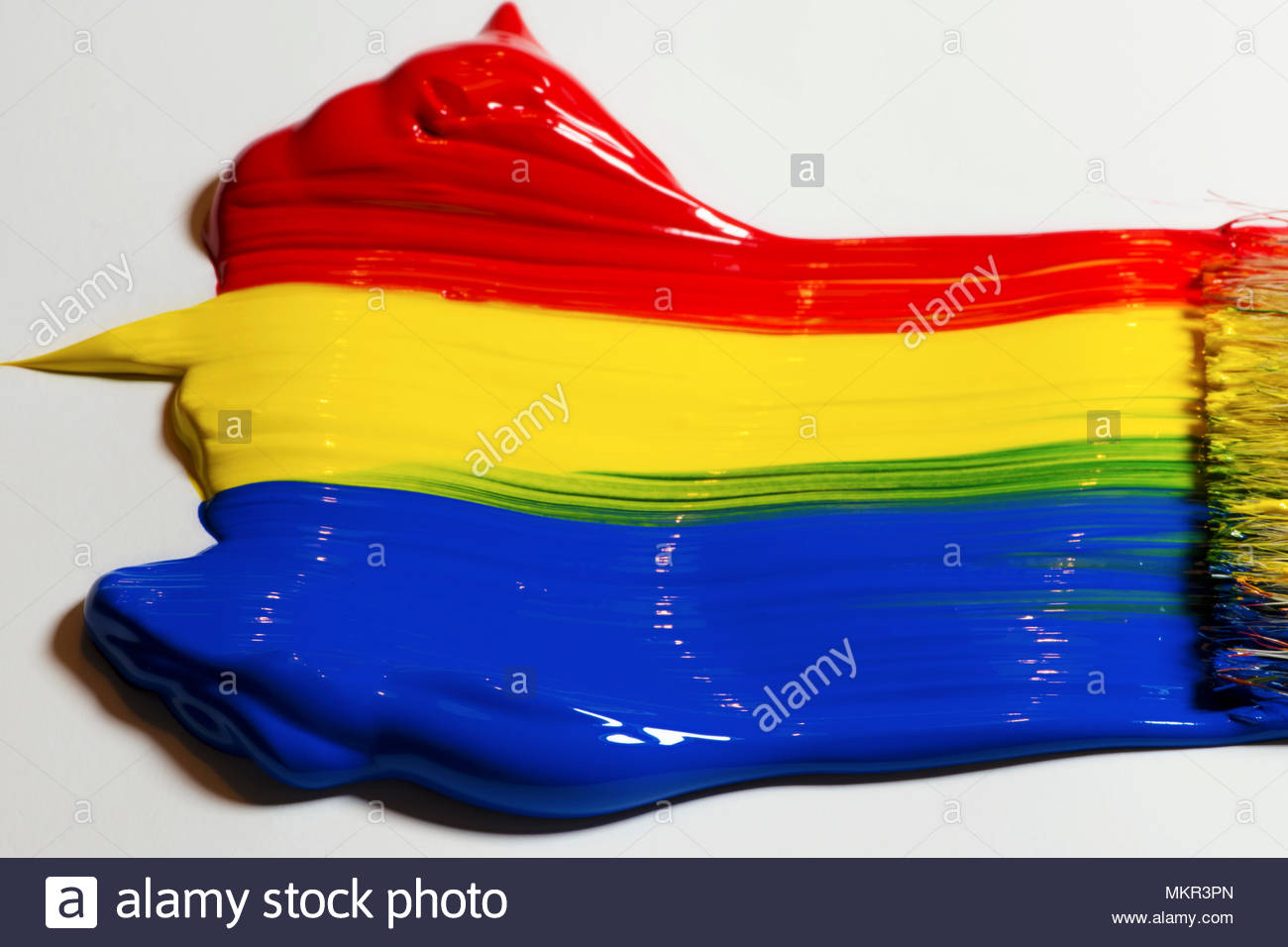 1300x956 Painting With The Primary Colors Red, Yellow And Blue Stock Photo - Primary Painting