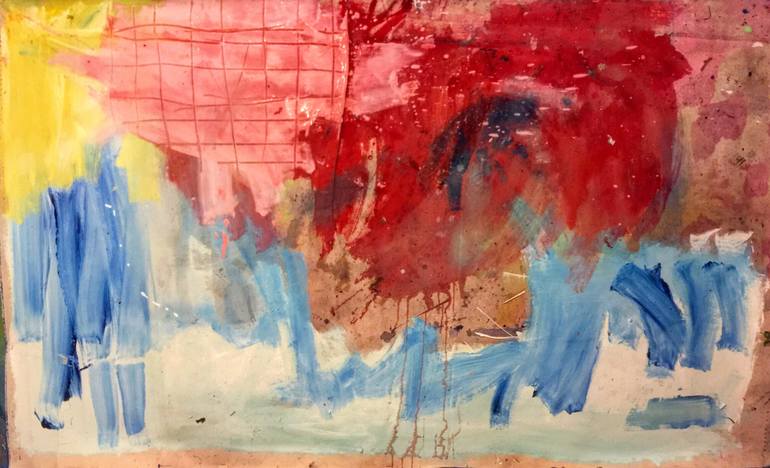 770x468 Saatchi Art Primary Hairy Carpet Canvas B Side Painting By Eddie Love - Primary Painting