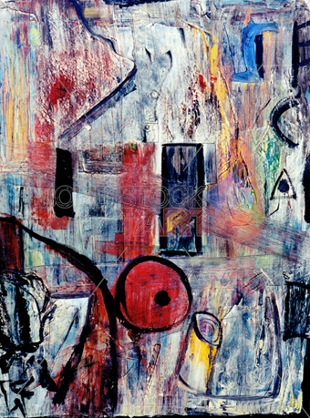 340x459 Stock Photo Of Oil Painting On Canvas Using Primary Colors - Primary Painting