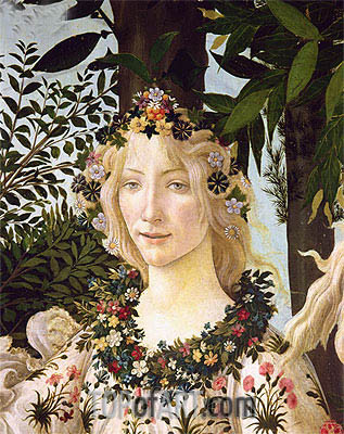 317x400 Flora (Detail From The Primavera) Botticelli Painting - Primavera Painting
