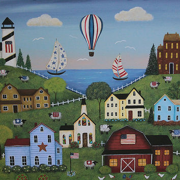 354x354 Best Primitive Folk Art Paintings Products On Wanelo - Primitive Folk Art Painting