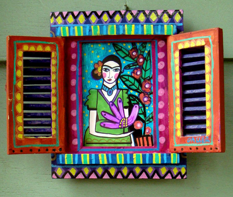 762x646 Barn Landscape Primitive Folk Art Painting - Primitive Folk Art Painting