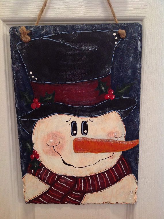 Primitive Snowman Painting at PaintingValley.com | Explore collection ...