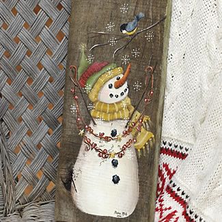 325x325 Primitive Snowman Paint On Slate Paint On Jar Stuff - Primitive Snowman Painting