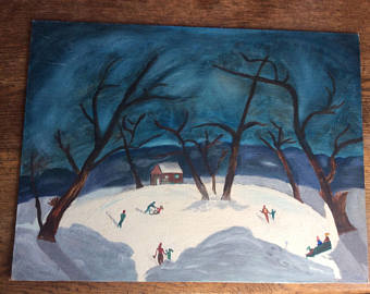 340x270 Grumbacher Canvas Etsy - Primitive Style Painting