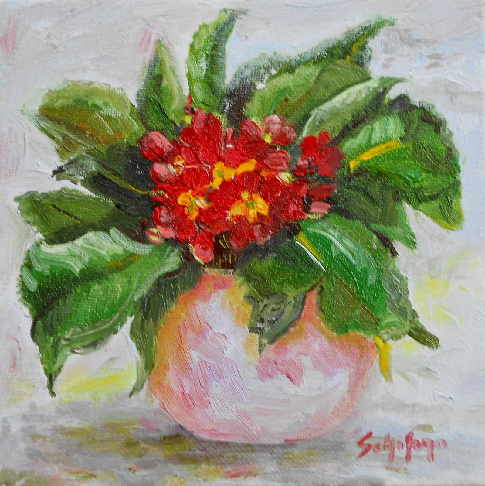 1598x1600 Kath Schifano Sharing The Soul Of My Paintings 30 Paintings In 30 - Primrose Painting