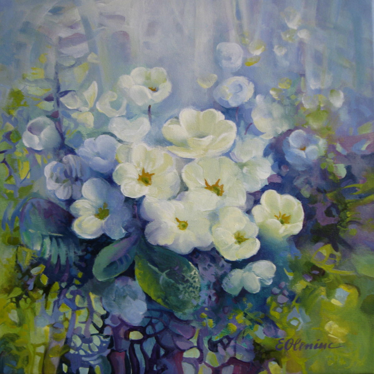 1200x1197 Spring (Elena Oleniuc) - Primrose Painting