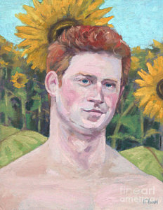 232x300 Second Sonflower Painting By William Noonan - Prince Harry Painting