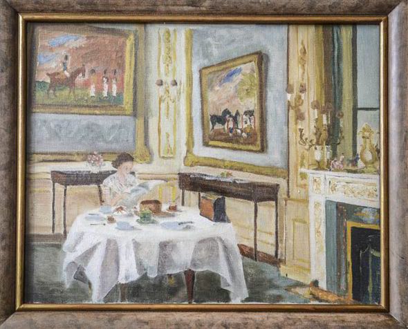 590x476 Prince Philip's Painting Of Queen - Prince Philip Painting