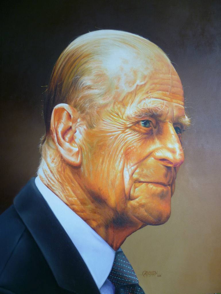 770x1027 Saatchi Art Prince Philip Painting By Rajasekharan Parameswaran - Prince Philip Painting