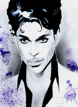 320x439 Prince Purple Rain Oil Painting Tribute 100% Hand Painted - Prince Purple Rain Painting