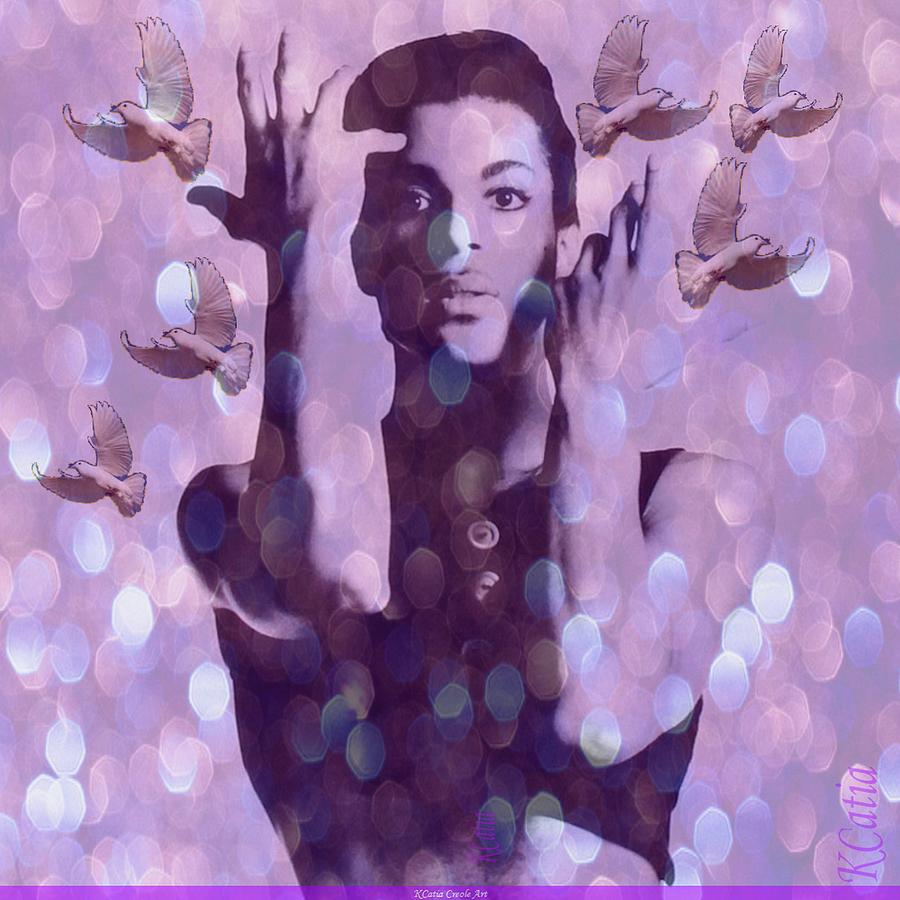 900x900 Purple Rain Painting By Kcatia Creole Art - Prince Purple Rain Painting