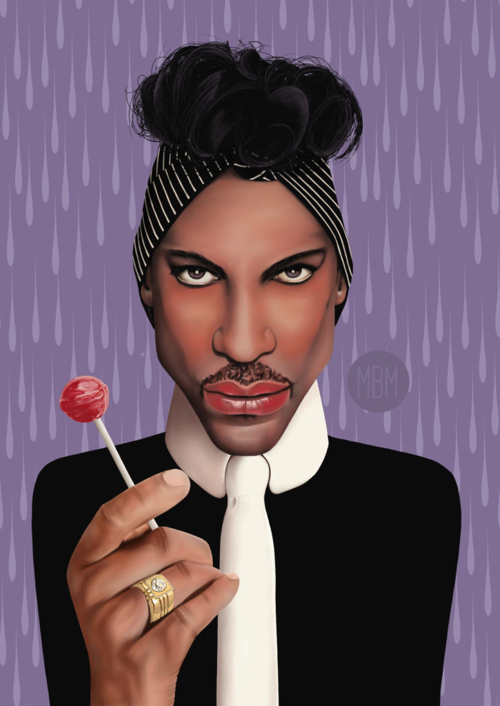 725x1024 Purple Rain Mr. Birthmark - Prince Purple Rain Painting