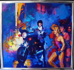300x282 Nicola Simbari Cavaliere A Prince, Purple Rain Original - Prince Purple Rain Painting