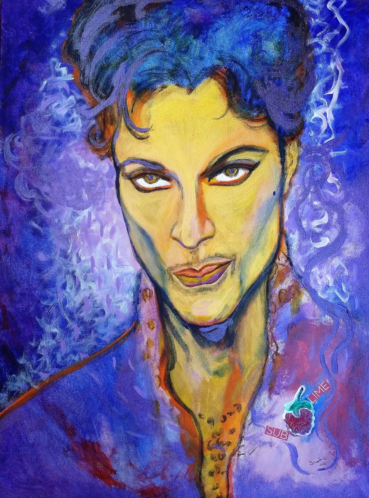 1188x1600 Shalla Paintings Prince 1958 2016 By Shalla Art - Prince Singer Painting