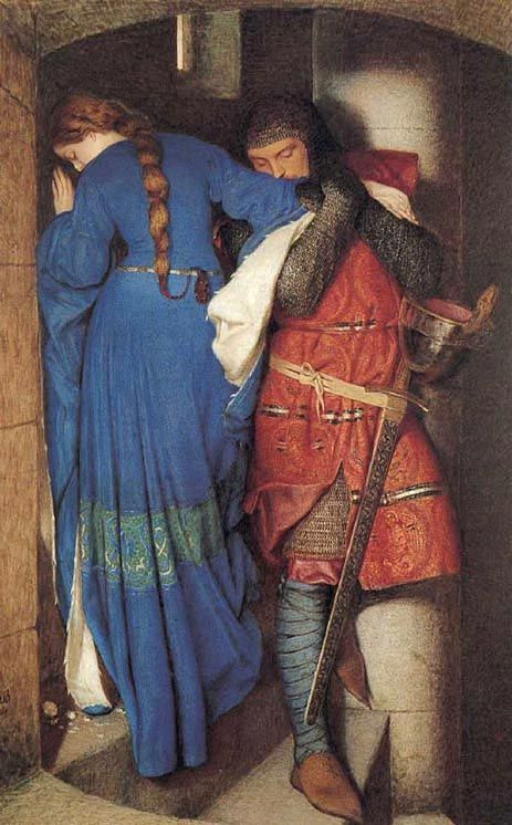 463x746 The Meeting On The Turret Stairs, 1864 By Frederick Burton - Princess And Knight Painting