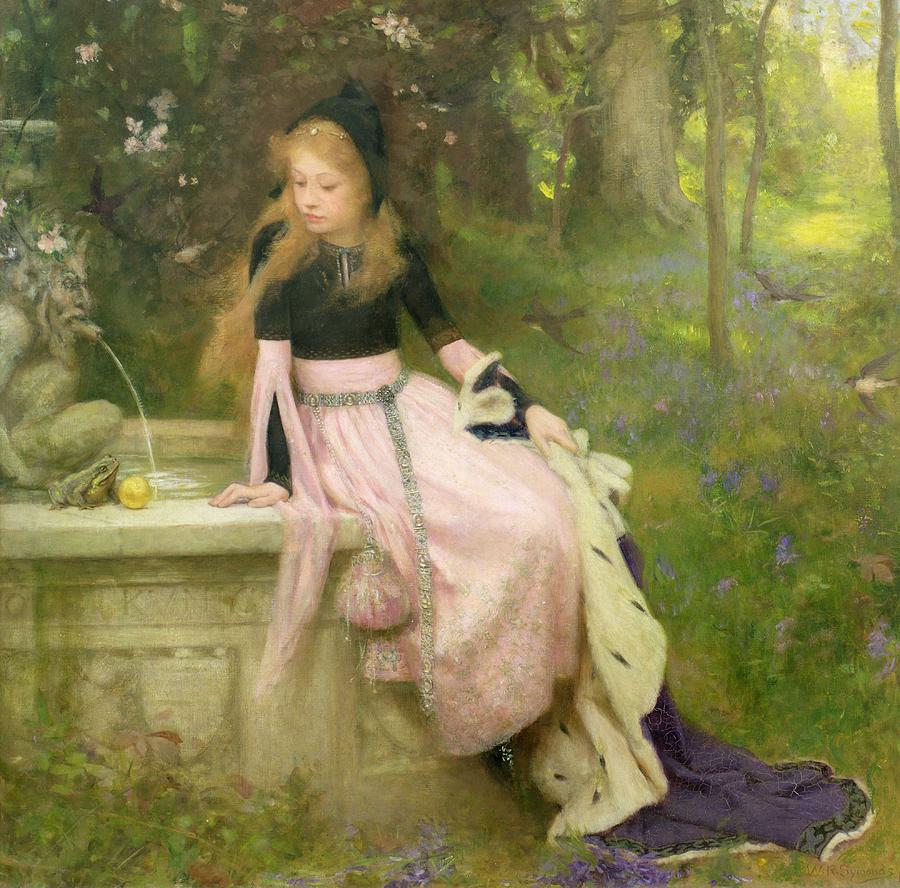 900x888 The Princess And The Frog Painting By William Robert Symonds - Princess And The Frog Painting