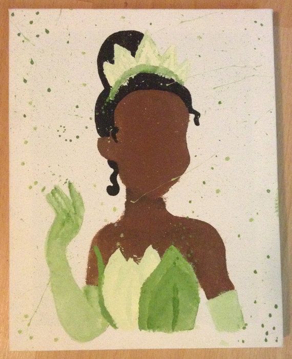 570x700 Disney The Princess And The Frog Tiana Abstract Painting On Canvas - Princess And The Frog Painting