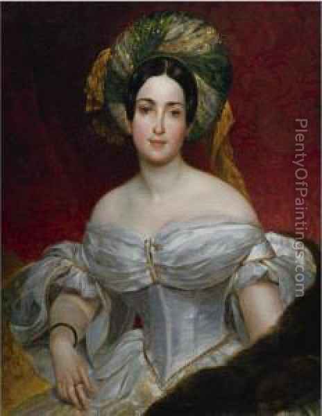 464x600 Portrait Of Princess Aurora Demidova Oil Painting Reproduction By - Princess Aurora Painting