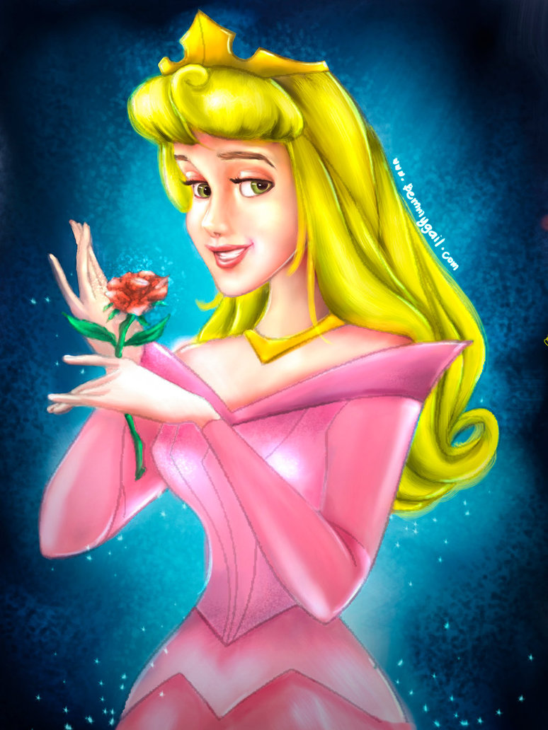 774x1032 Princess Aurora With A Flower Digital Painting By Digitalartistbem - Princess Aurora Painting