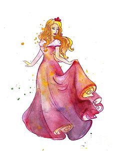 240x300 Disney Princess Aurora Art - Princess Aurora Painting
