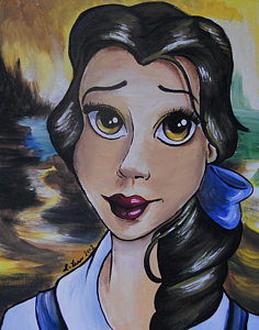 Princess Belle Painting at PaintingValley.com | Explore collection of ...