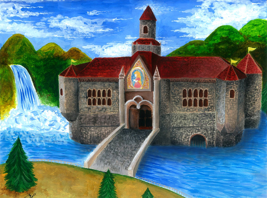 900x667 Princess Peach's Castle By Mariopulido - Princess Castle Painting