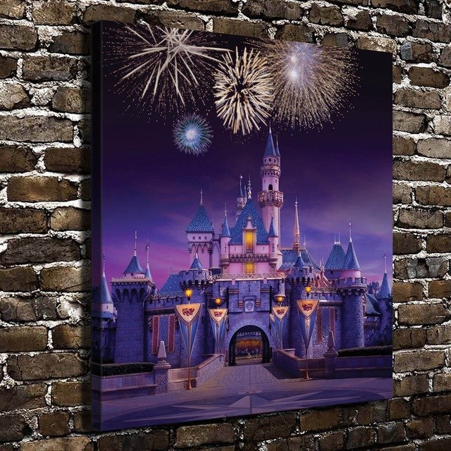 640x640 Z9015 Princess Castle Children Cartoon Film,hd Canvas Print Home - Princess Castle Painting