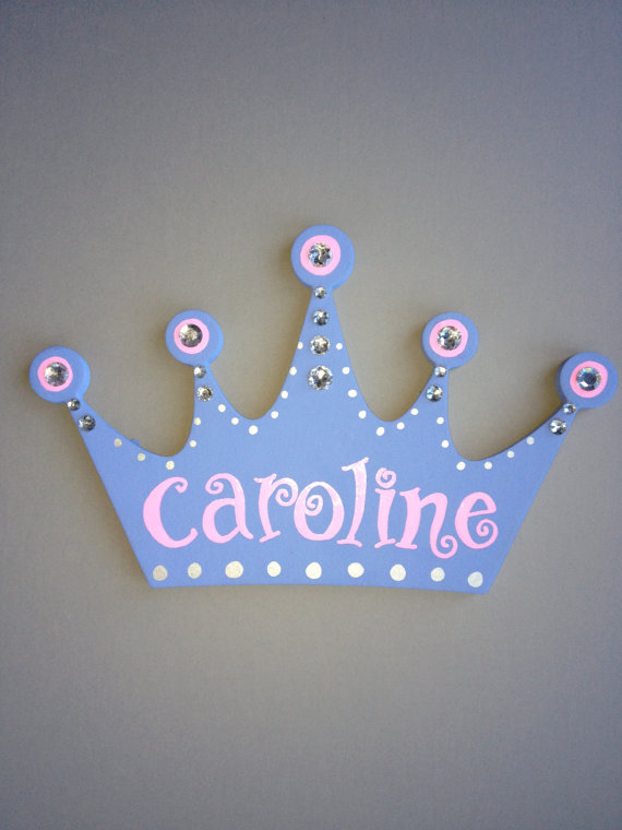 570x760 Items Similar To Hand Painted Personalized Princess Crown On Etsy - Princess Crown Painting