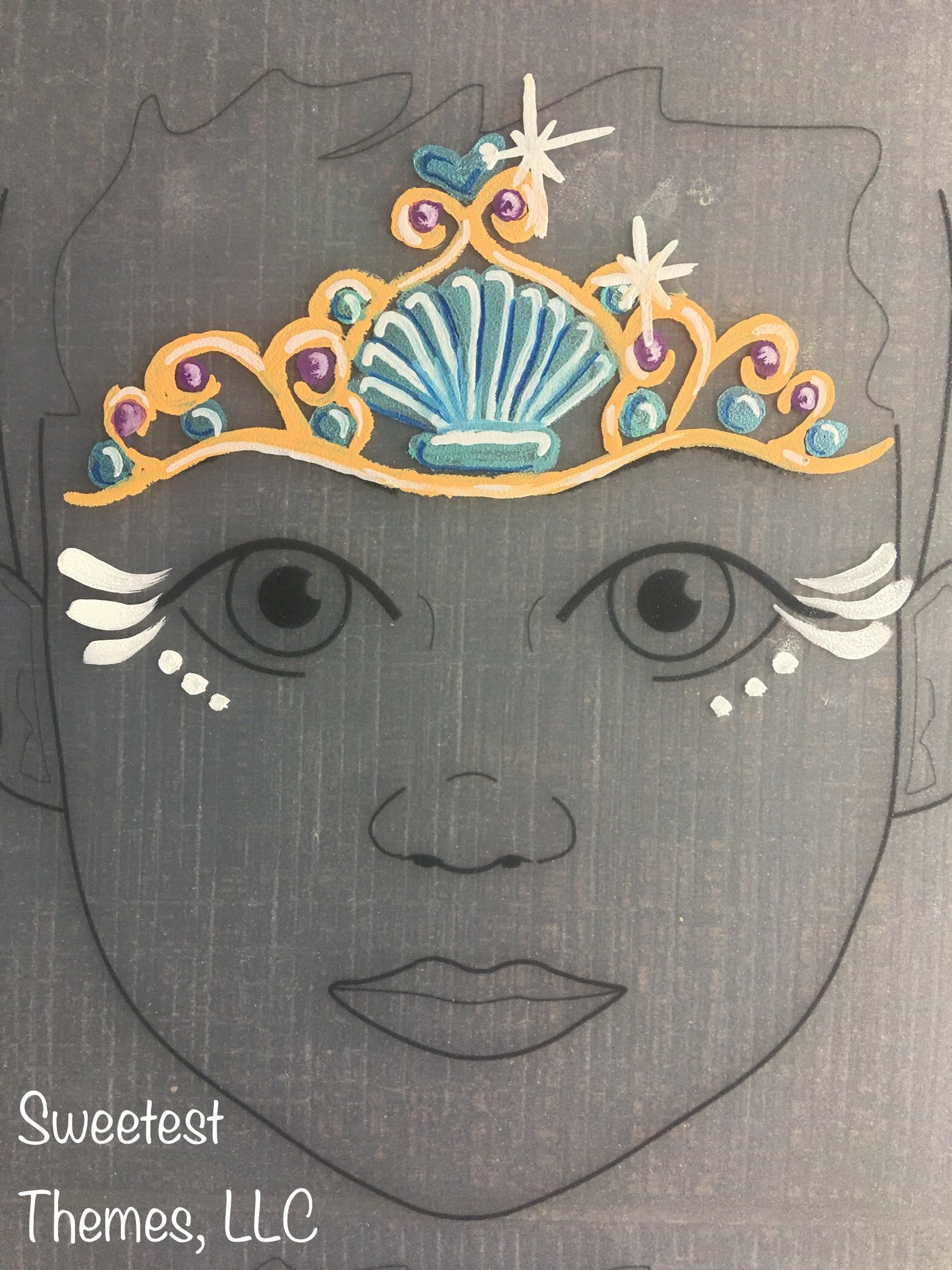 1575x2100 Mermaid - Princess Crown Painting
