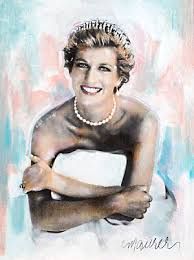 194x260 A Previous Pinner Wrote This Is An Old Ballpoint Pen Sketch I Did - Princess Diana Painting